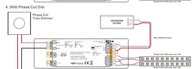 Schemat podłączenia: Phase Cut