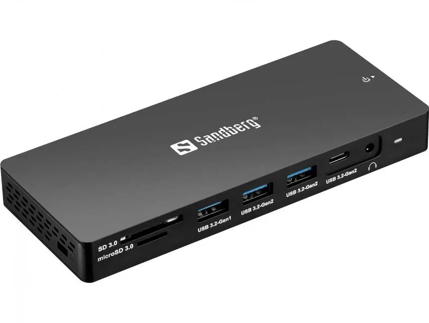 Widok złączy stacji dokującej Sandberg USB-C 13in1