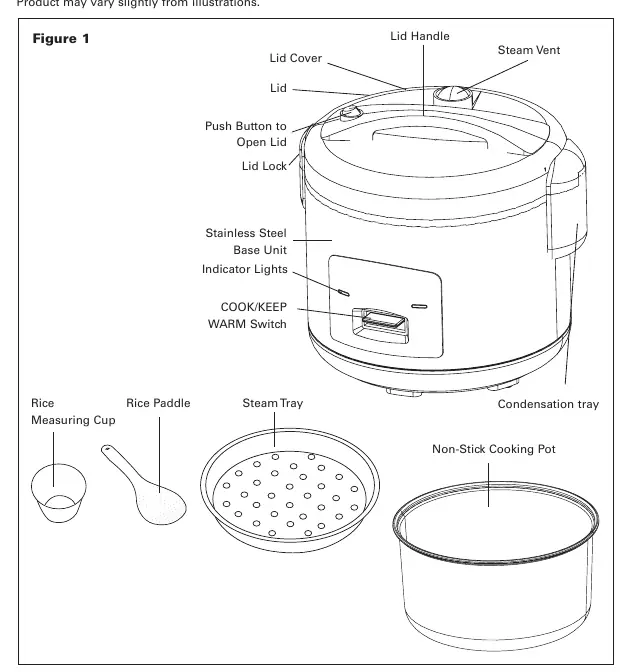 Schemat budowy urządzenia Bella 14-Cup Rice Cooker