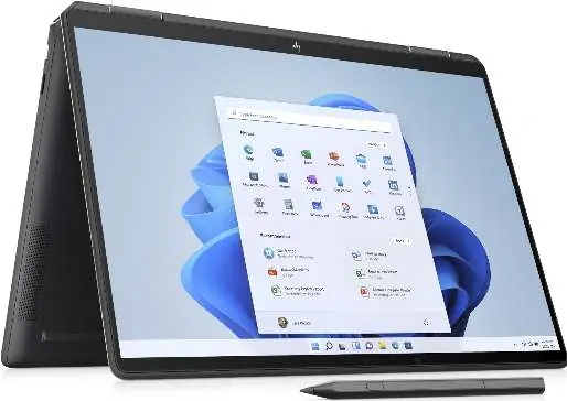Laptop HP Spectre x360 13.5 w trybie tabletu z dołączonym piórem