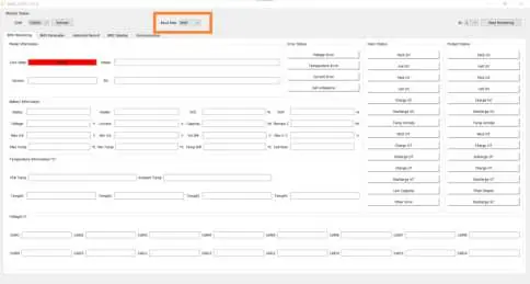 Interfejs oprogramowania BMS Tools