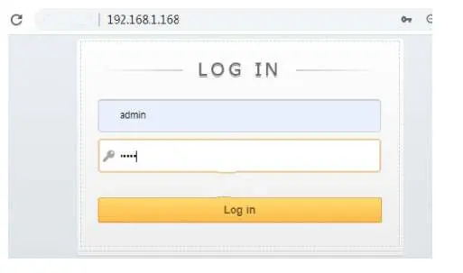 Ekran logowania do Web GUI
