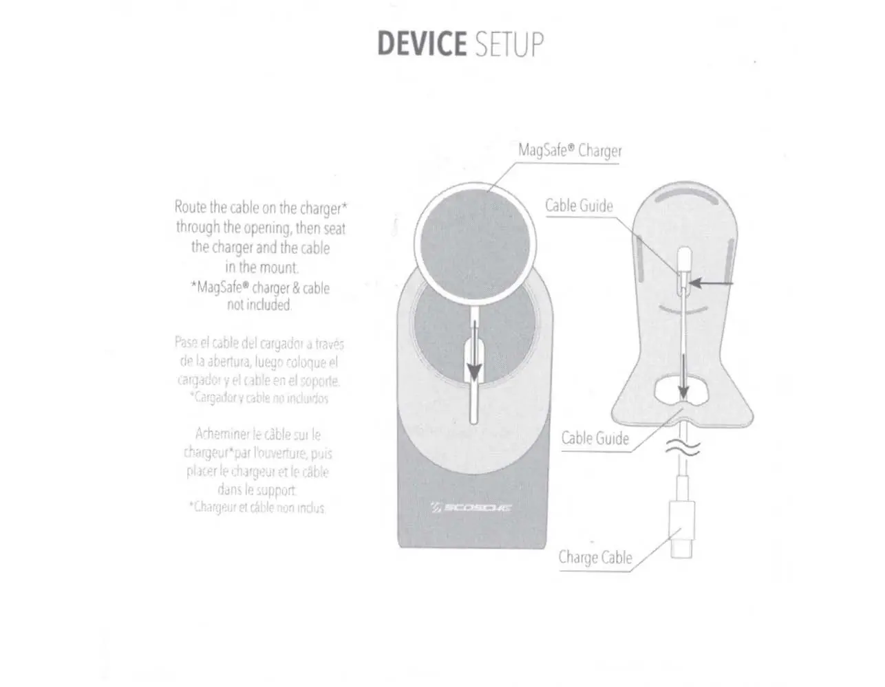Schemat montażu ładowarki MagSafe w podstawce