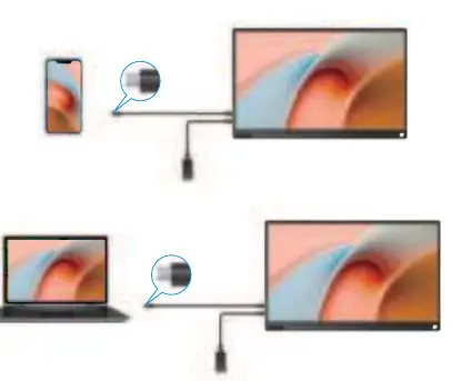 Schemat podłączenia przez USB-C