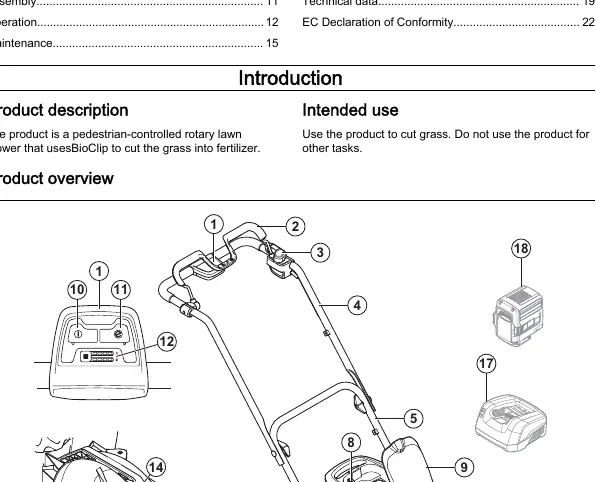 Schemat budowy kosiarki Husqvarna LB 146i