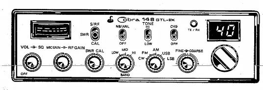 Panel przedni radia Cobra 148GTL-DX