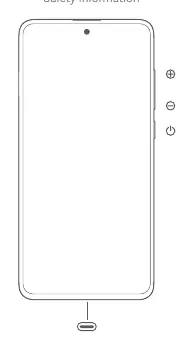 Układ przycisków i gniazd smartfona Redmi Note 14S