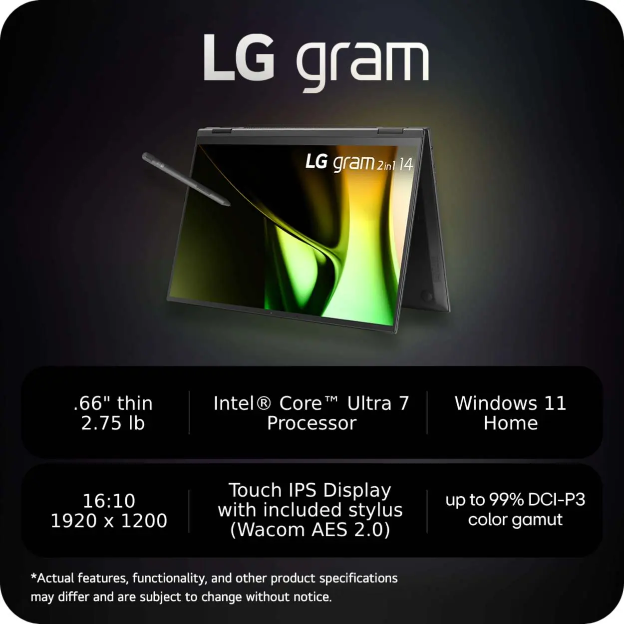 Laptop LG Gram 14T90S z rysikiem