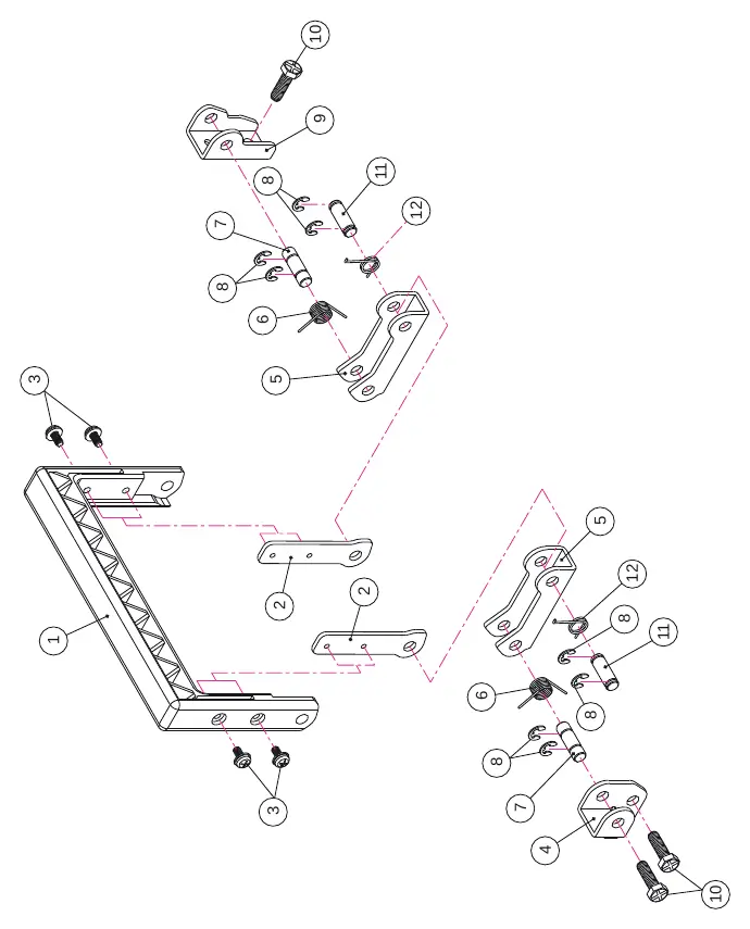 Schemat sekcji F: Uchwyt
