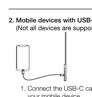 Podłączenie urządzenia mobilnego przez USB-C