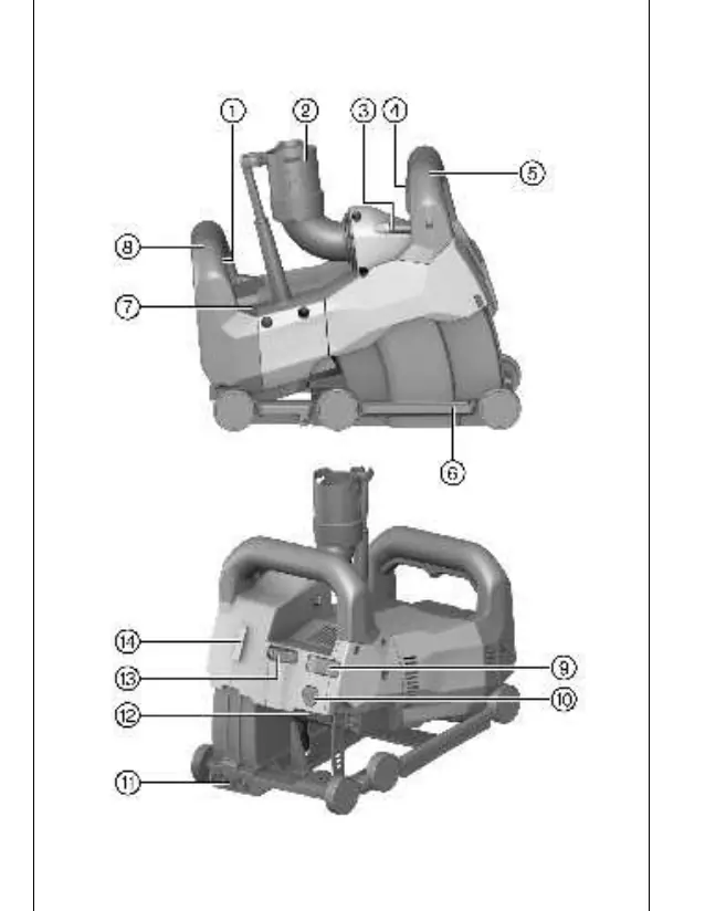 Przegląd elementów bruzdownicy Hilti DCH 150-SL