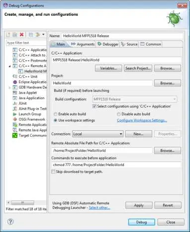 Konfiguracja połączenia w Run Configurations
