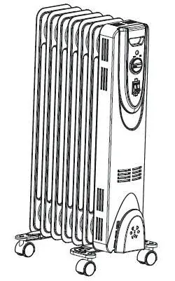Grzejnik olejowy Costway 1500W
