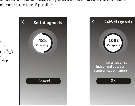 Ekran funkcji Self-diagnosis