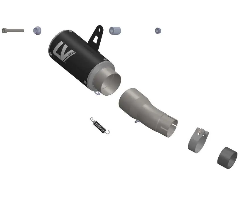 Schemat montażowy układu wydechowego (model 15400B)