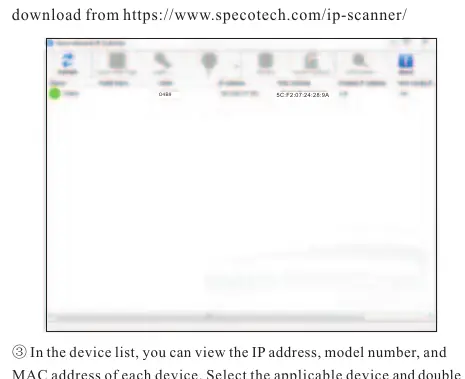 Interfejs programu IP Scanner