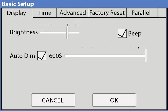 Menu Basic Setup