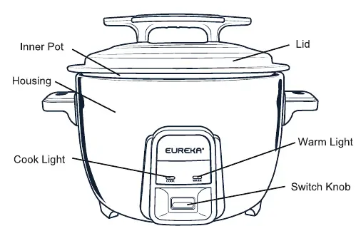 Schemat budowy ryżowaru Eureka EDR-15L HD