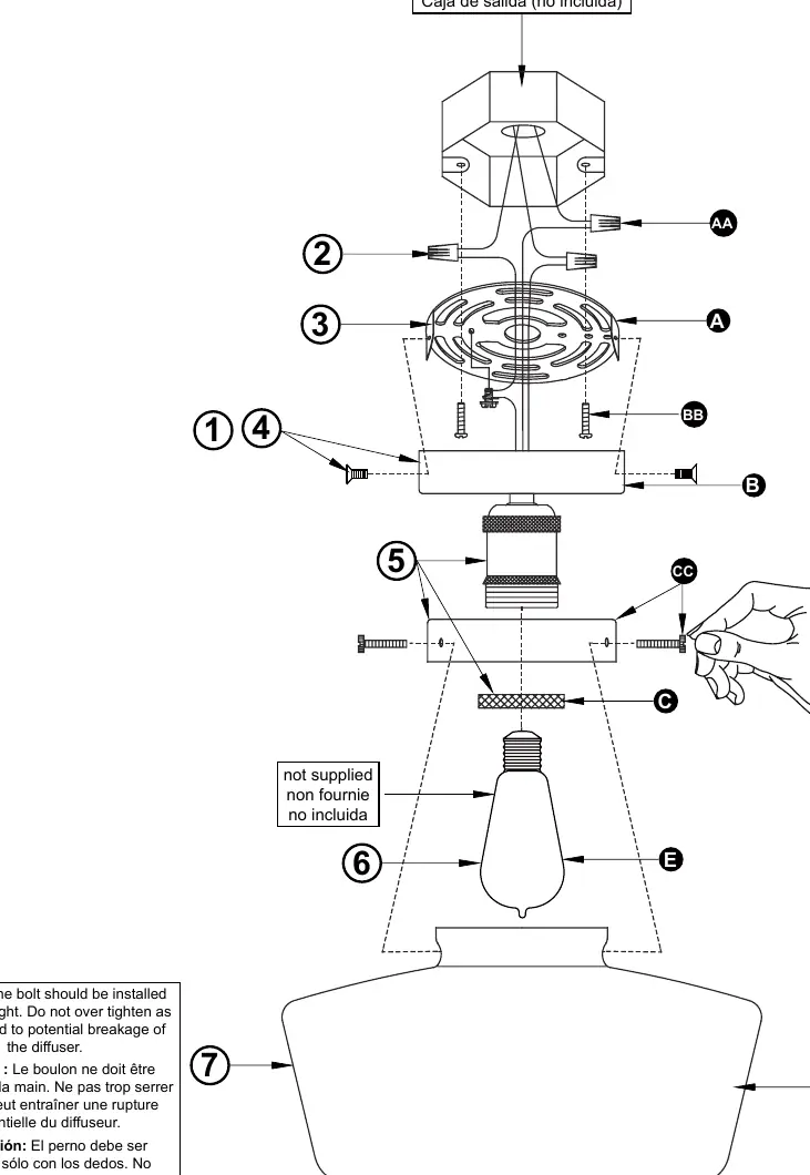 Schemat instalacji lampy
