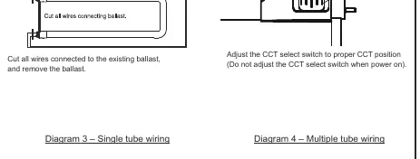 Schemat instalacji typu B (usuwanie balastu)