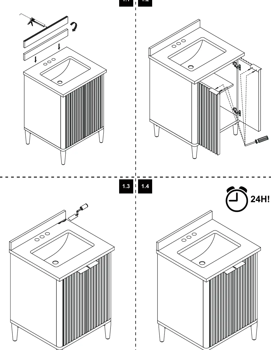 Kroki instalacji szafki