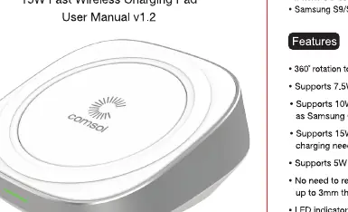 Ładowarka bezprzewodowa Comsol 15W