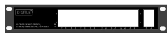 Przedni panel przełącznika z portami i diodami LED
