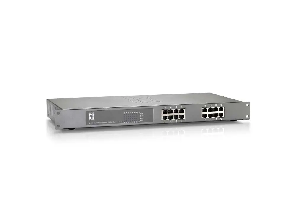 Widok przedniego panelu switcha Conceptronic FEP-1612W380