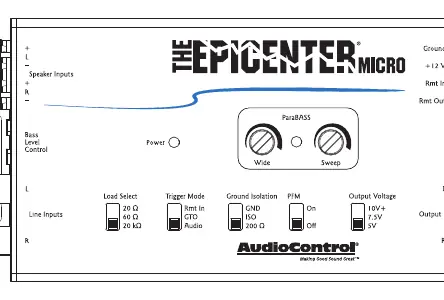 Panel przedni procesora AudioControl Epicenter Micro