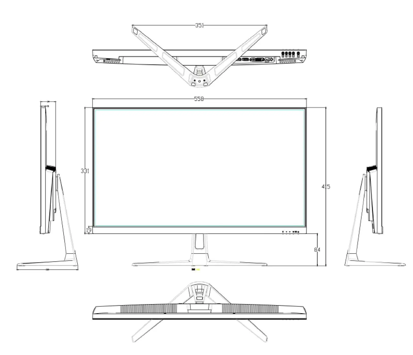 Wymiary monitora