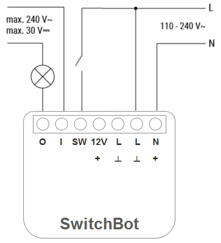 Schemat podłączenia 100-240 V AC
