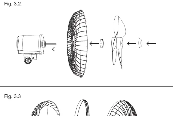 Montaż grilla i śmigła (Fig. 3.2 - 3.5)
