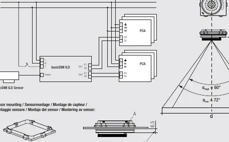 Schemat podłączenia elektrycznego modułu basicDIM ILD