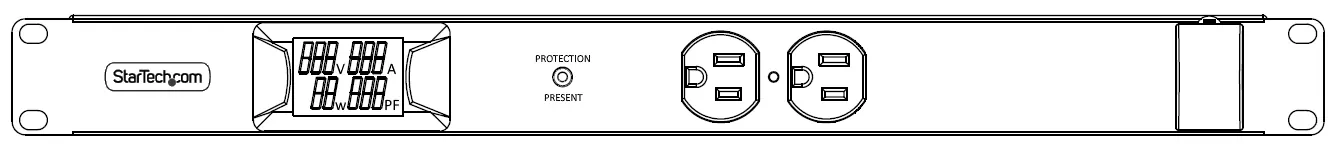 Panel przedni listwy PDU z wyświetlaczem LCD