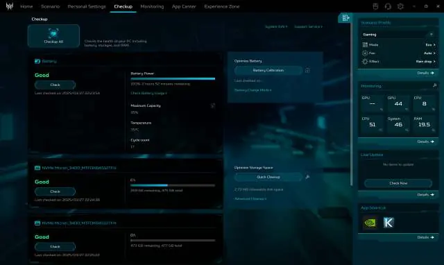 Panel diagnostyczny Checkup