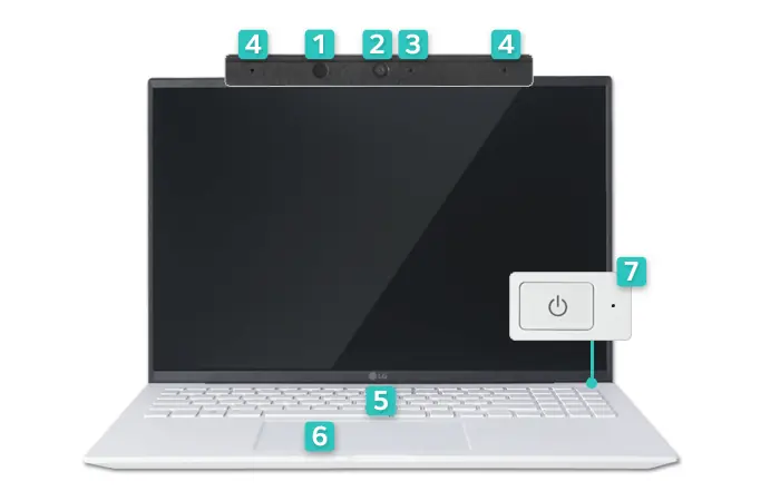 Widok przedni laptopa