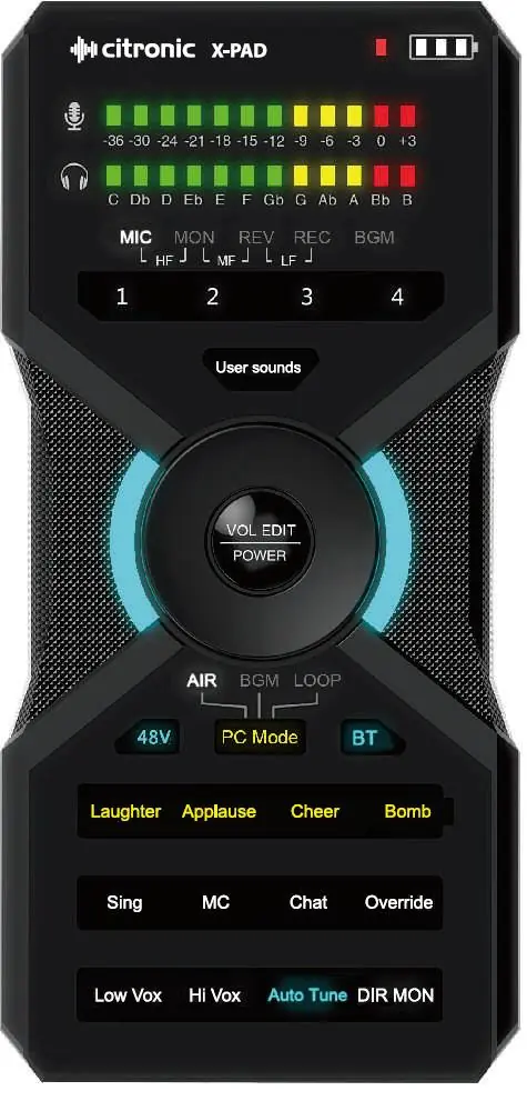 Panel sterowania Citronic X-PAD
