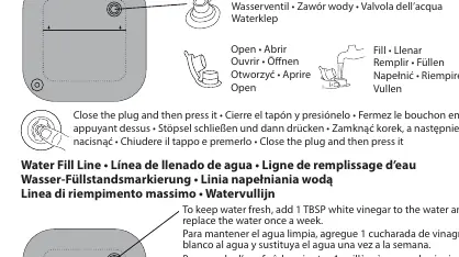 Instrukcja napełniania środka maty wodą