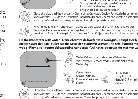 Instrukcja napełniania środka maty wodą