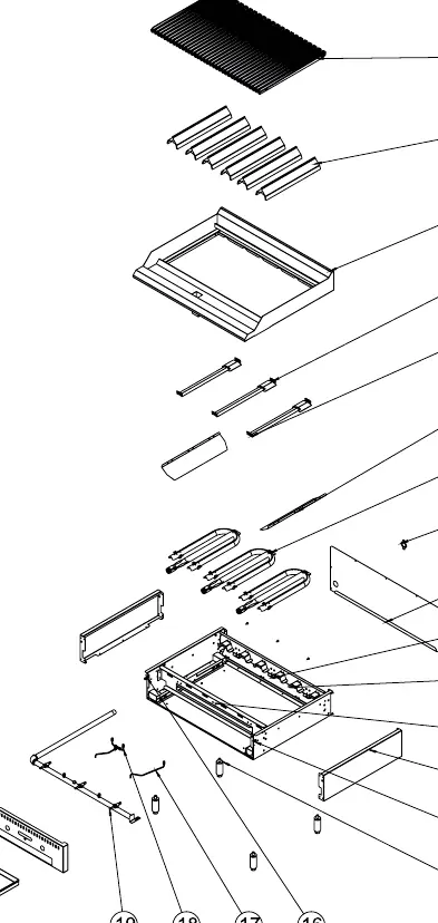 Schemat części (Parts Diagram) - Charbroiler